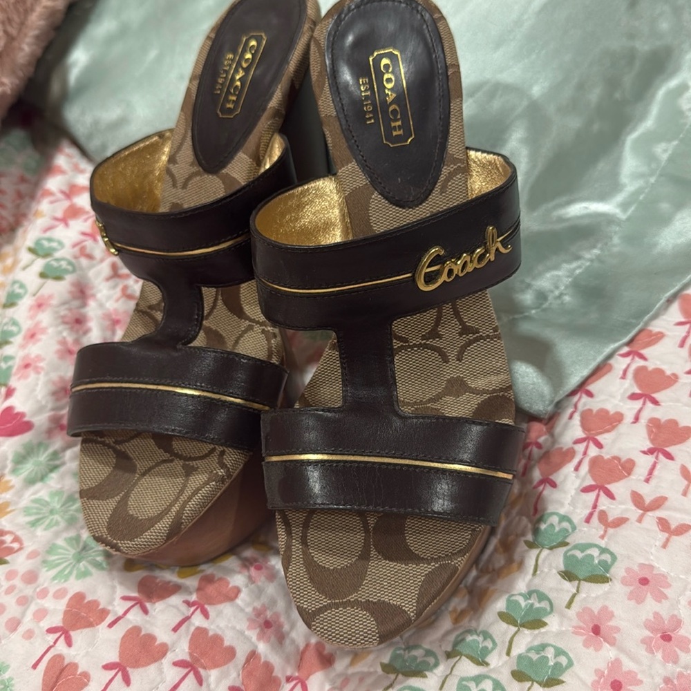 Coach high heels sandals